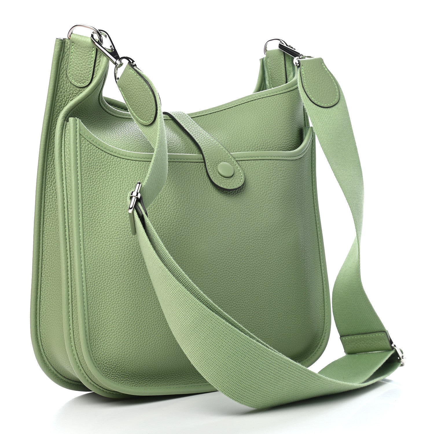 Hermes Taurillon Clemence Evelyne III GM Vert Criquet 3 of 9