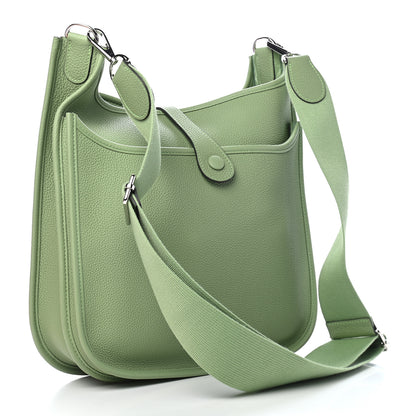 Hermes Taurillon Clemence Evelyne III GM Vert Criquet 3 of 9