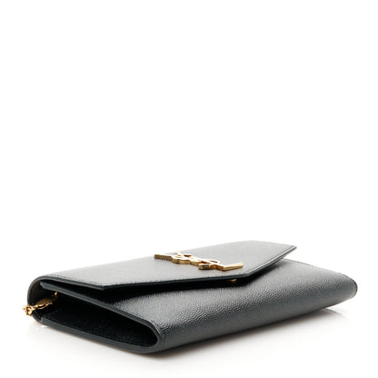Saint Laurent Grain De Poudre Uptown Chain Wallet Black 5 of 14