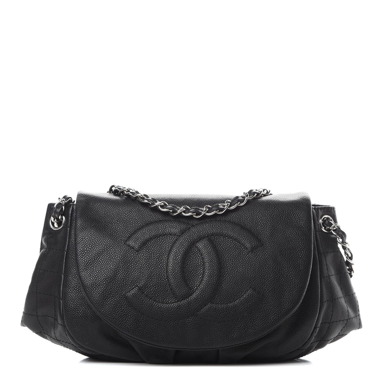 Chanel Caviar Half Moon Large Flap Black 1 of 11