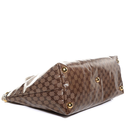 Gucci Crystal Monogram Snakeskin Large Babouska Shopping Tote 4 of 8
