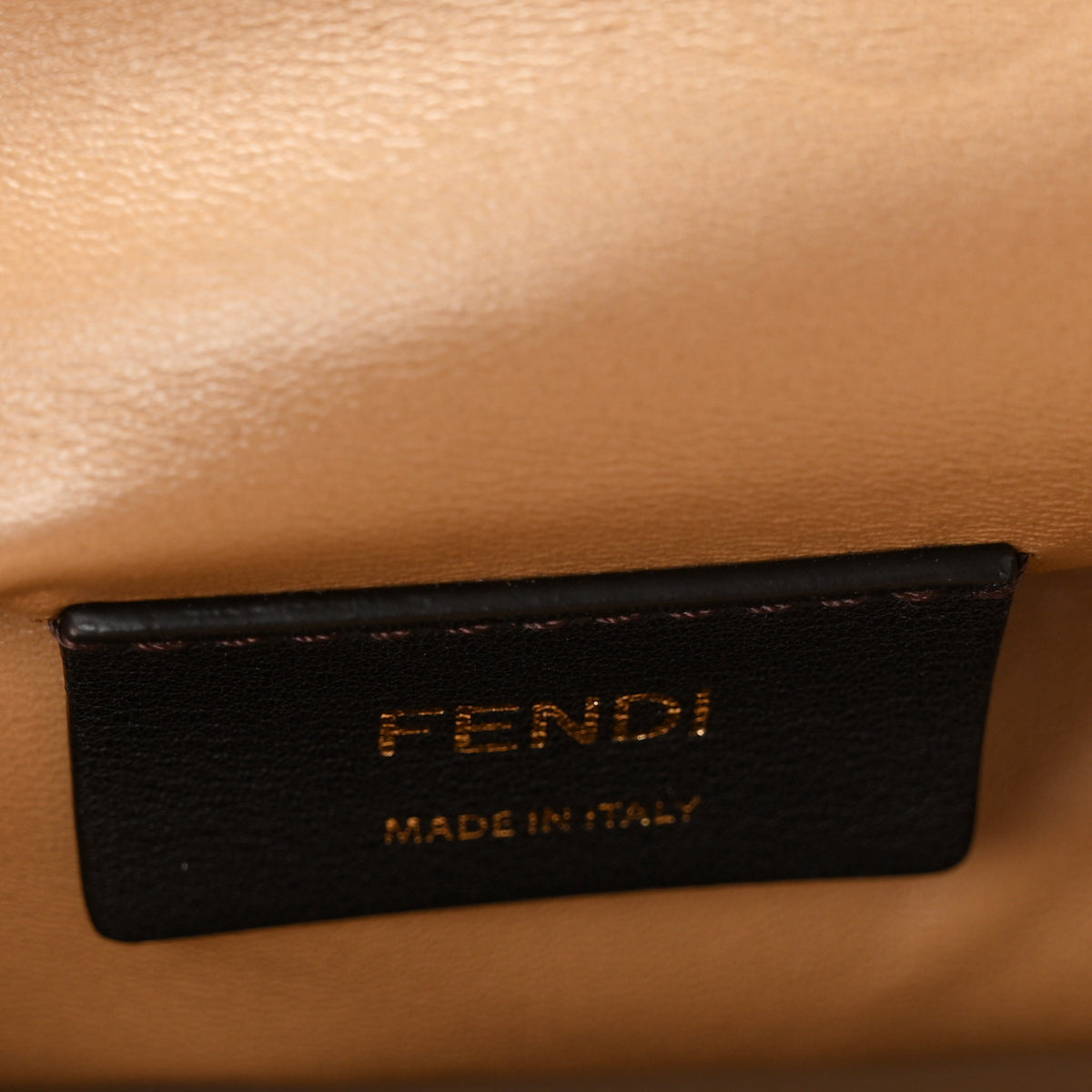 Flannel Karligraphy Embroidered Medium Fendi First Camel