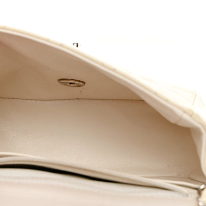 Chanel Patent Quilted Mini Square Flap Dark White 5 of 10