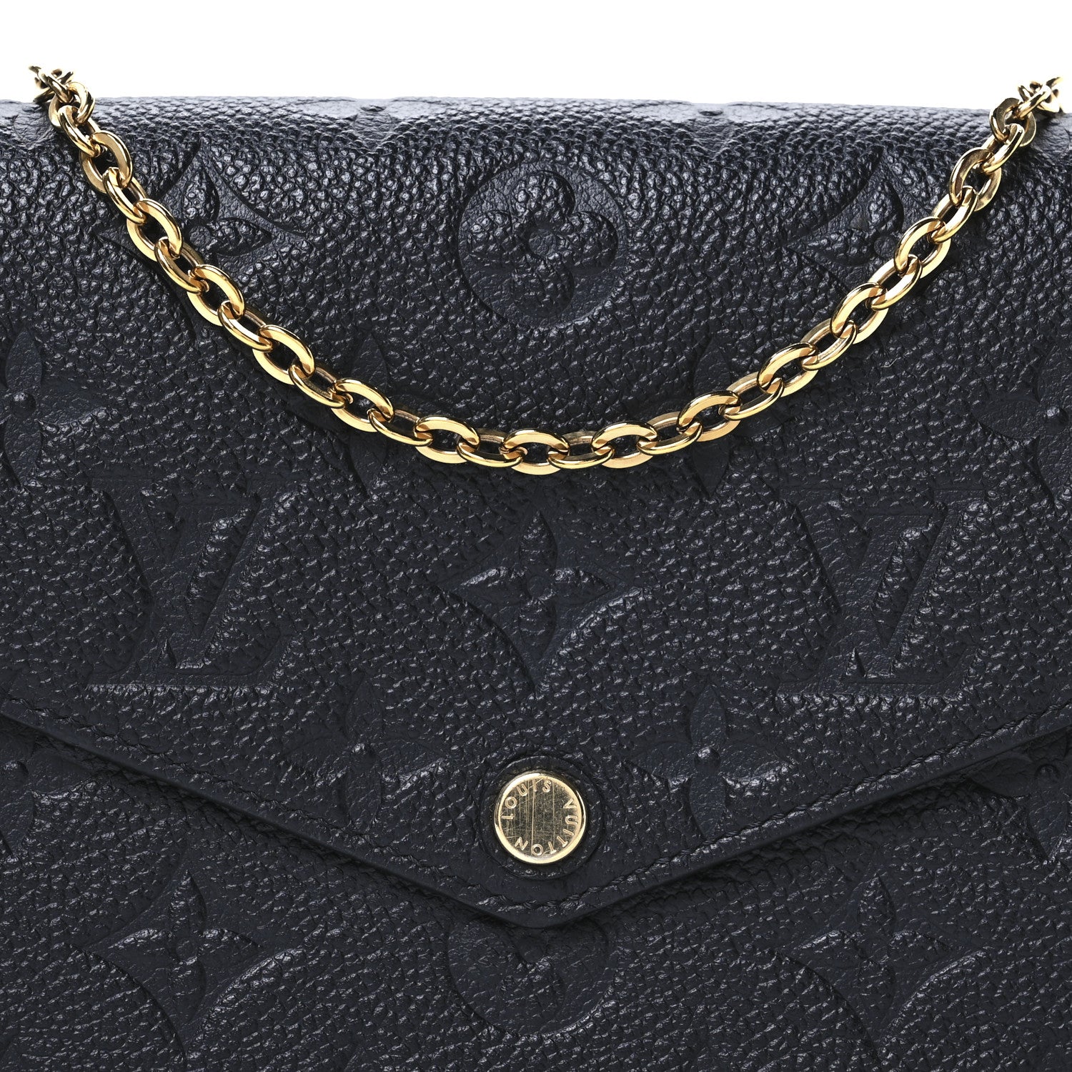Louis Vuitton Empreinte Pochette Felicie Chain Wallet Black 9 of 11