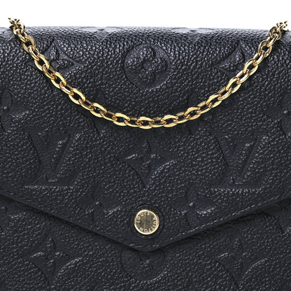 Louis Vuitton Empreinte Pochette Felicie Chain Wallet Black 9 of 11
