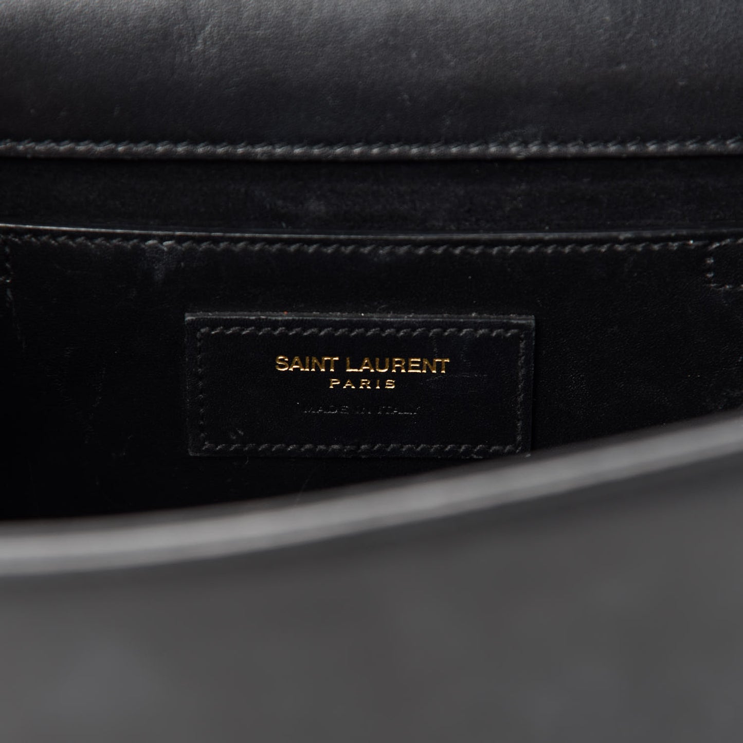 Smooth Calfskin Medium Classic Monogram Kate Tassel Satchel Black