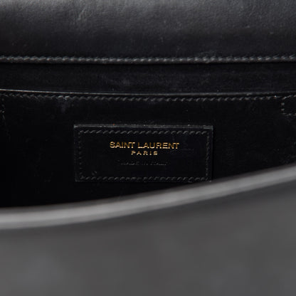 Saint Laurent Smooth Calfskin Medium Classic Monogram Kate Tassel Satchel Black 9 of 11