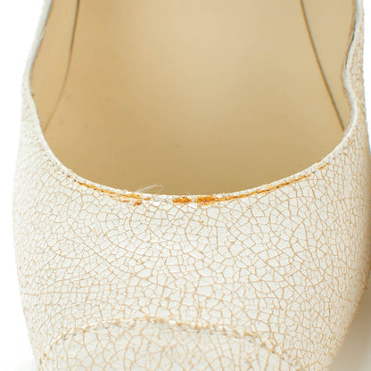 Chanel Crackled Calfskin Cap Toe Pumps 41 White 8 of 9