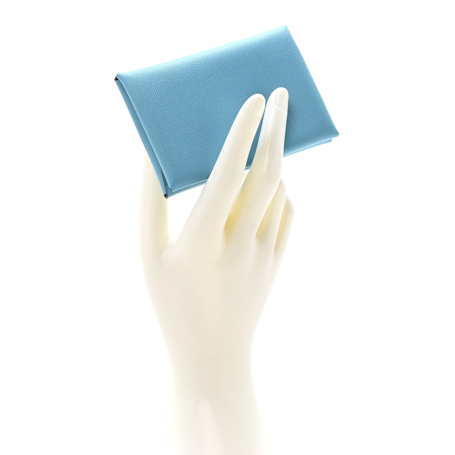 Hermes Madame Calfskin Duo Calvi Card Case Bleu du Nord 2 of 9