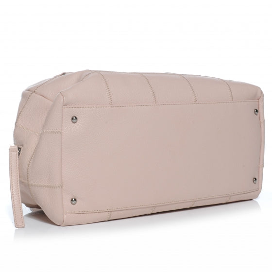 Caviar Square Stitched Bag Light Pink