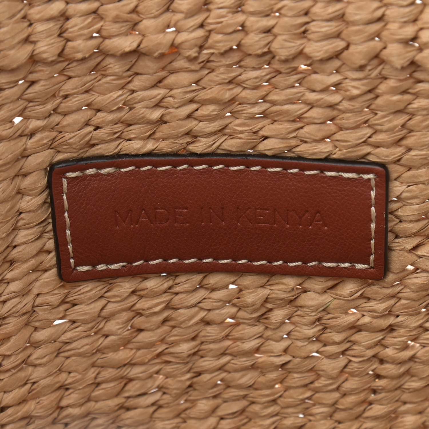 Chloe Raffia Calfskin Large Basket Tote Tan 6 of 9
