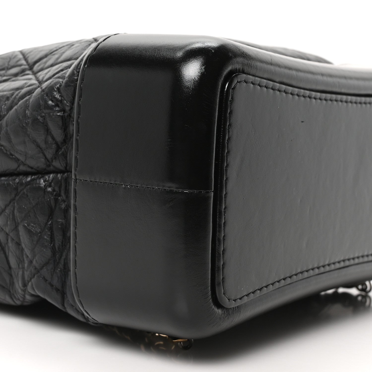 Chanel Aged Calfskin Quilted Gabrielle Backpack Black Black 9 of 10