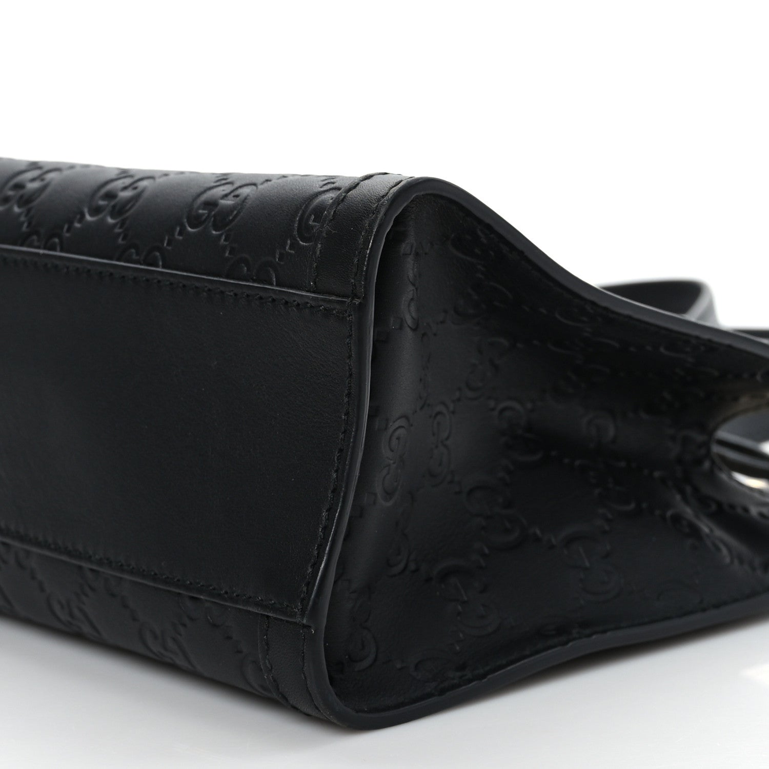 Gucci Guccissima Small Padlock Tote Black 10 of 10