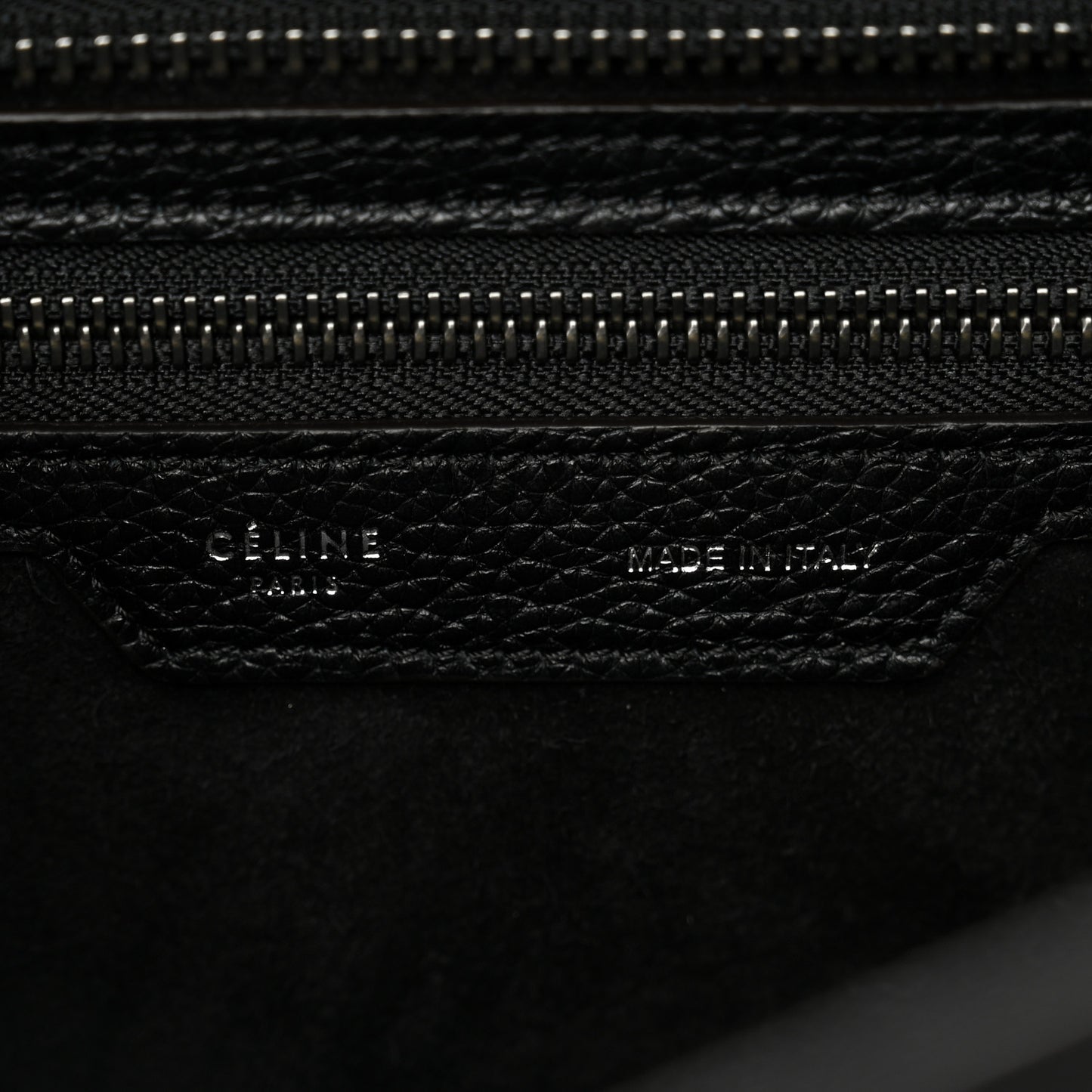 Drummed Calfskin Micro Luggage Black
