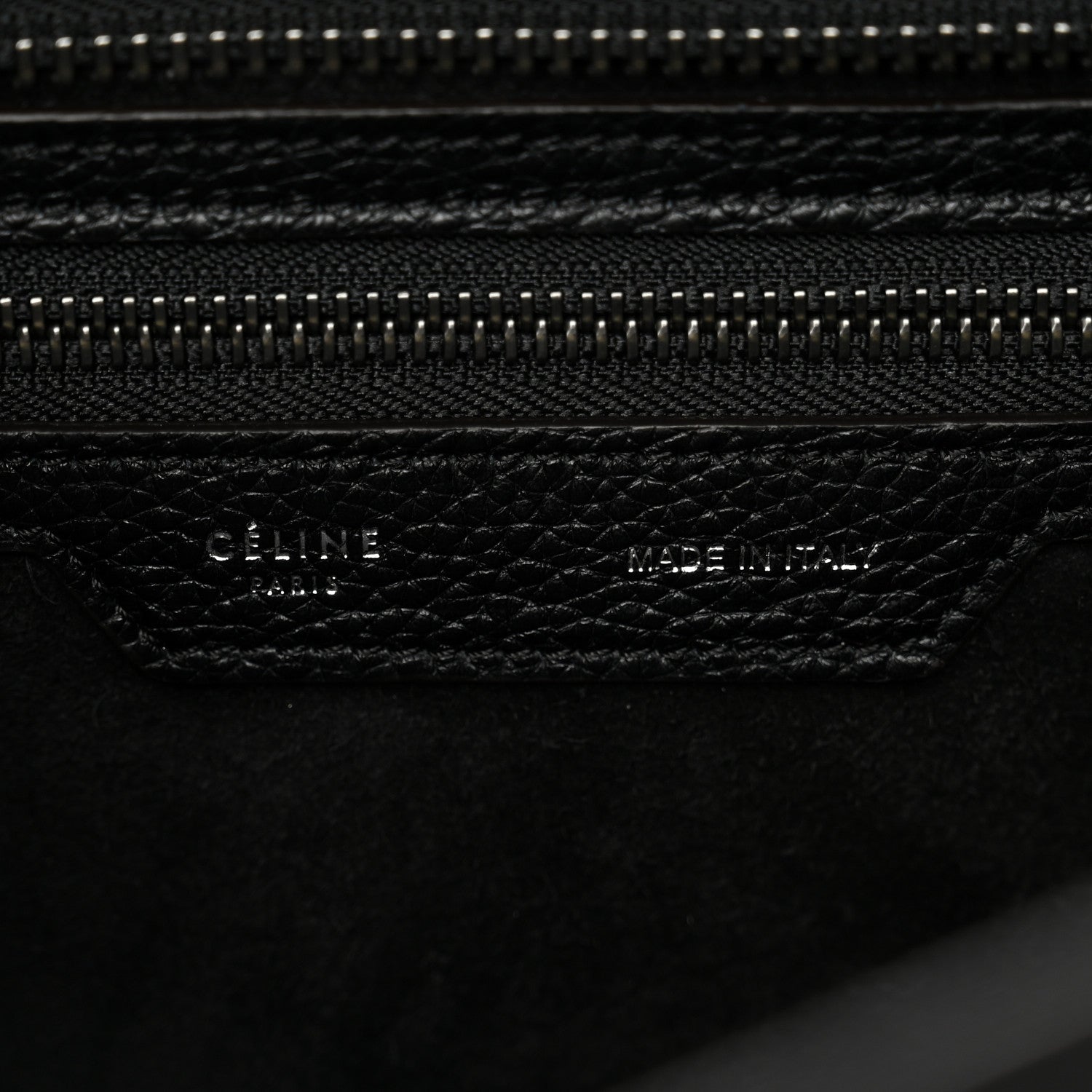 Celine Drummed Calfskin Micro Luggage Black 6 of 9