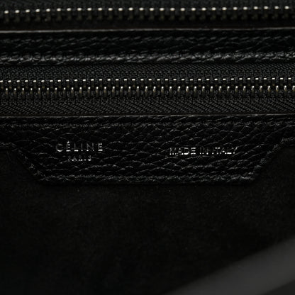 Celine Drummed Calfskin Micro Luggage Black 6 of 9