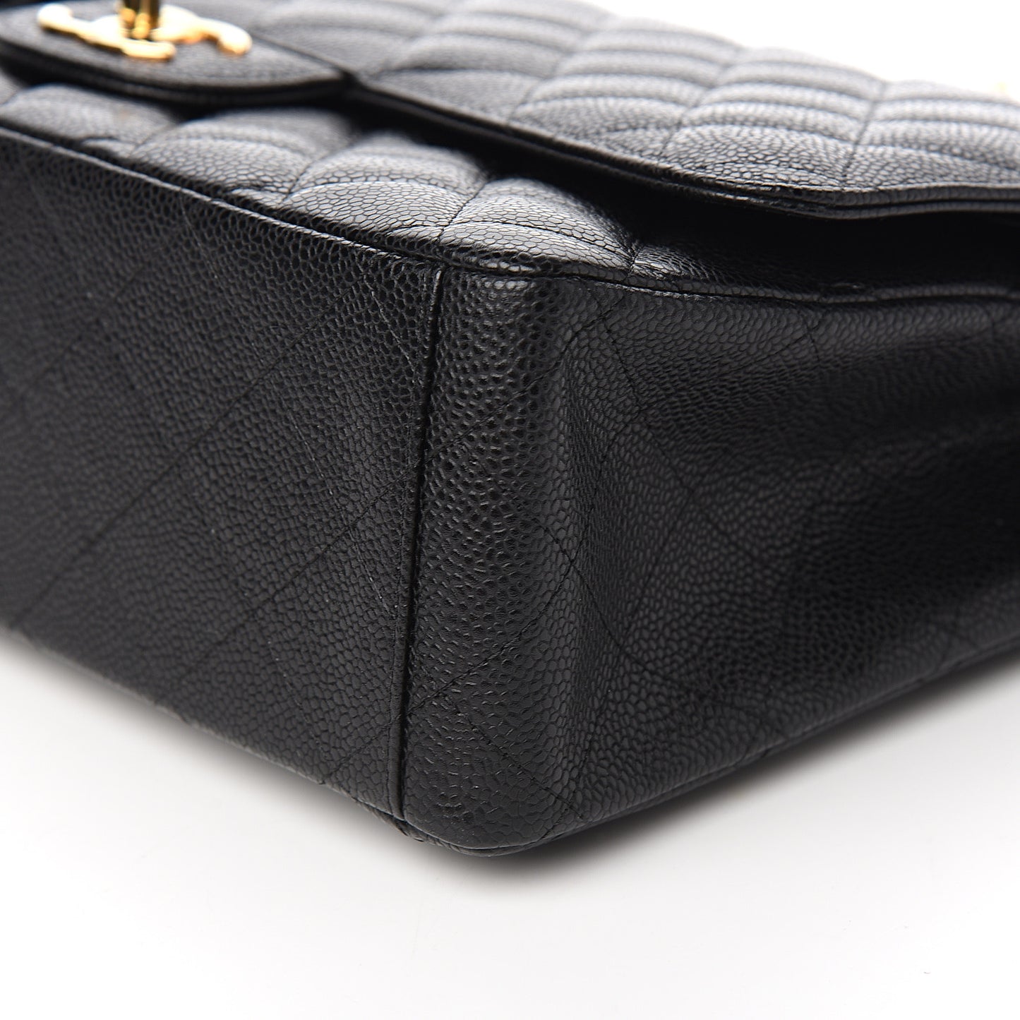 Caviar Quilted Maxi Double Flap Black