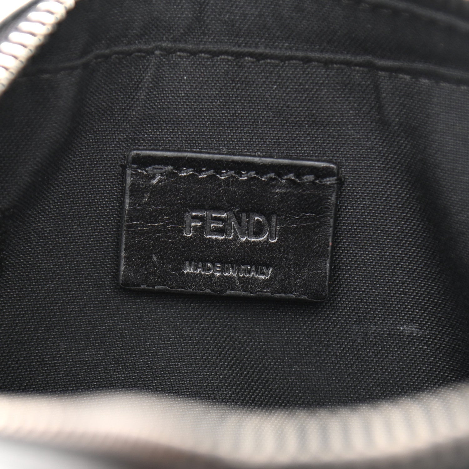 Fendi Glazed Fabric Vitello Liberty FF 1974 Diagonal Small Camera Case Tobacco Rosso Black 6 of 8