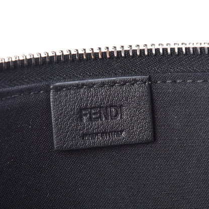 Fendi Vitello Heart Zip Around Pouch Black 6 of 10