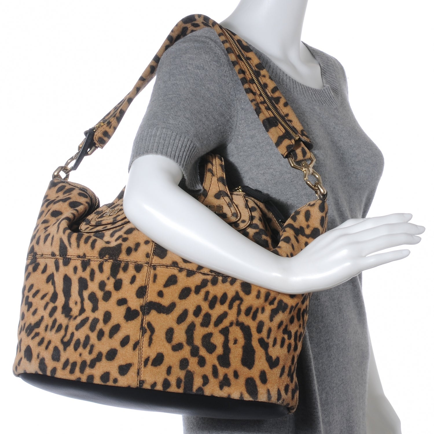 Givenchy Calfskin Leopard Print Medium Nightingale 2 of 6