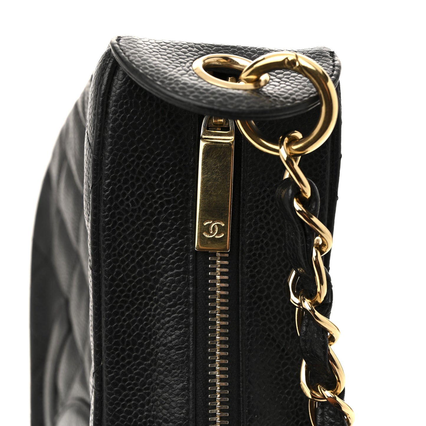 Caviar Quilted Timeless CC Shoulder Bag Black