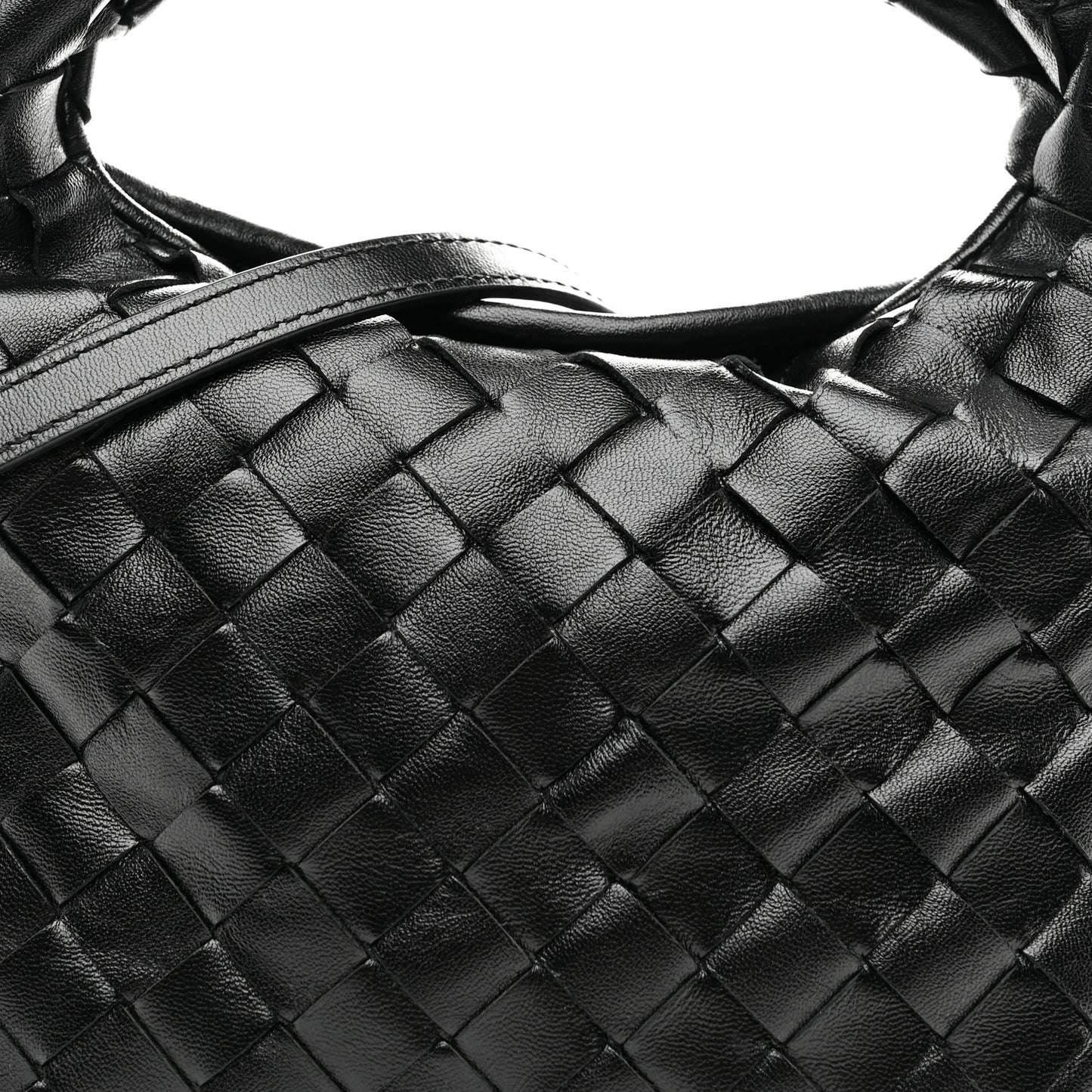Calfskin Intrecciato Mini Hop Black