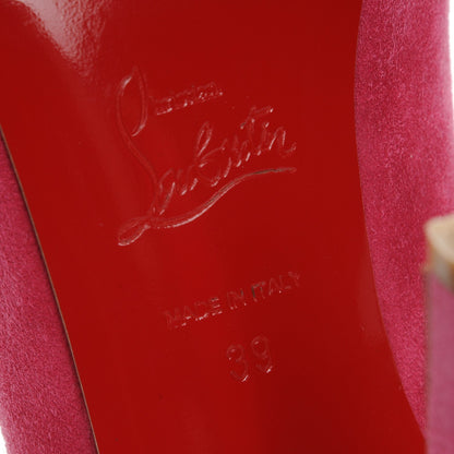 Christian Louboutin Suede Rampoldi 120 Ankle Strap Pumps 39 Pink 6 of 7