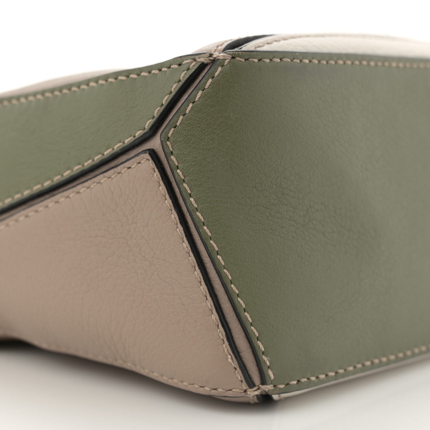 Loewe Calfskin Mini Puzzle Bag Sand Avocado Green 9 of 16