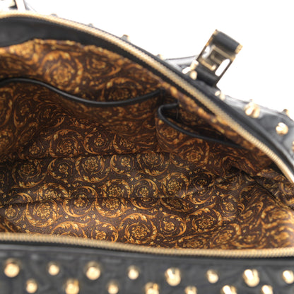 Versace Nappa Barocco Quilted Studded Vanitas Demetra Black 6 of 15