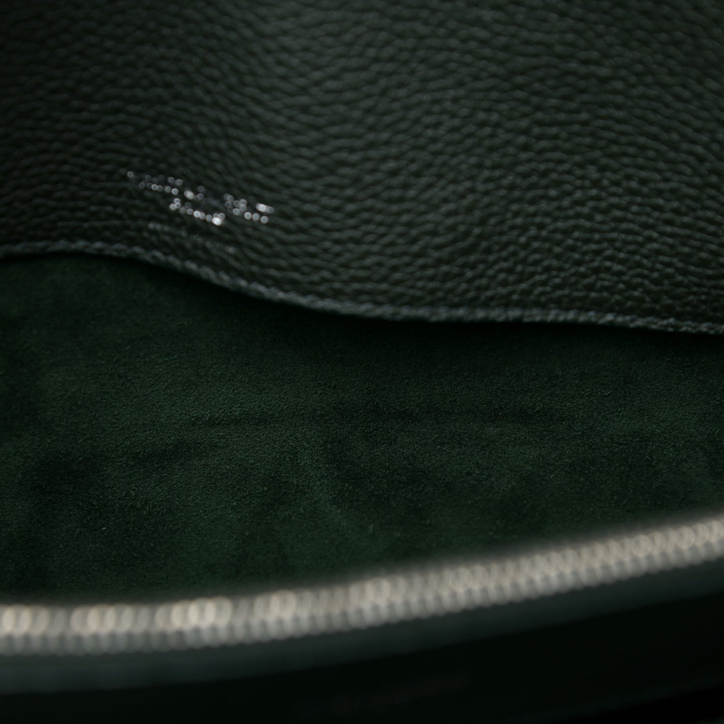 Grained Calfskin Small Supple Sac De Jour Dark Vert
