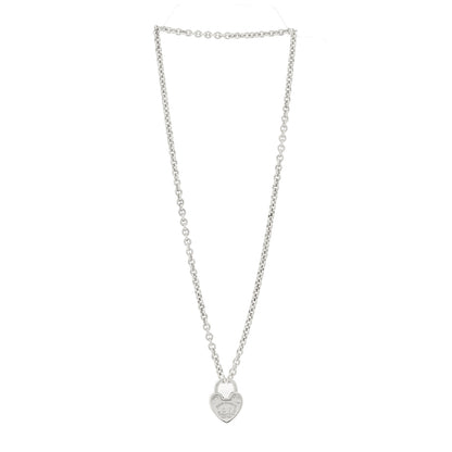 Tiffany Sterling Silver Return To Tiffany Love Heart Lock Pendant Necklace 3 of 5