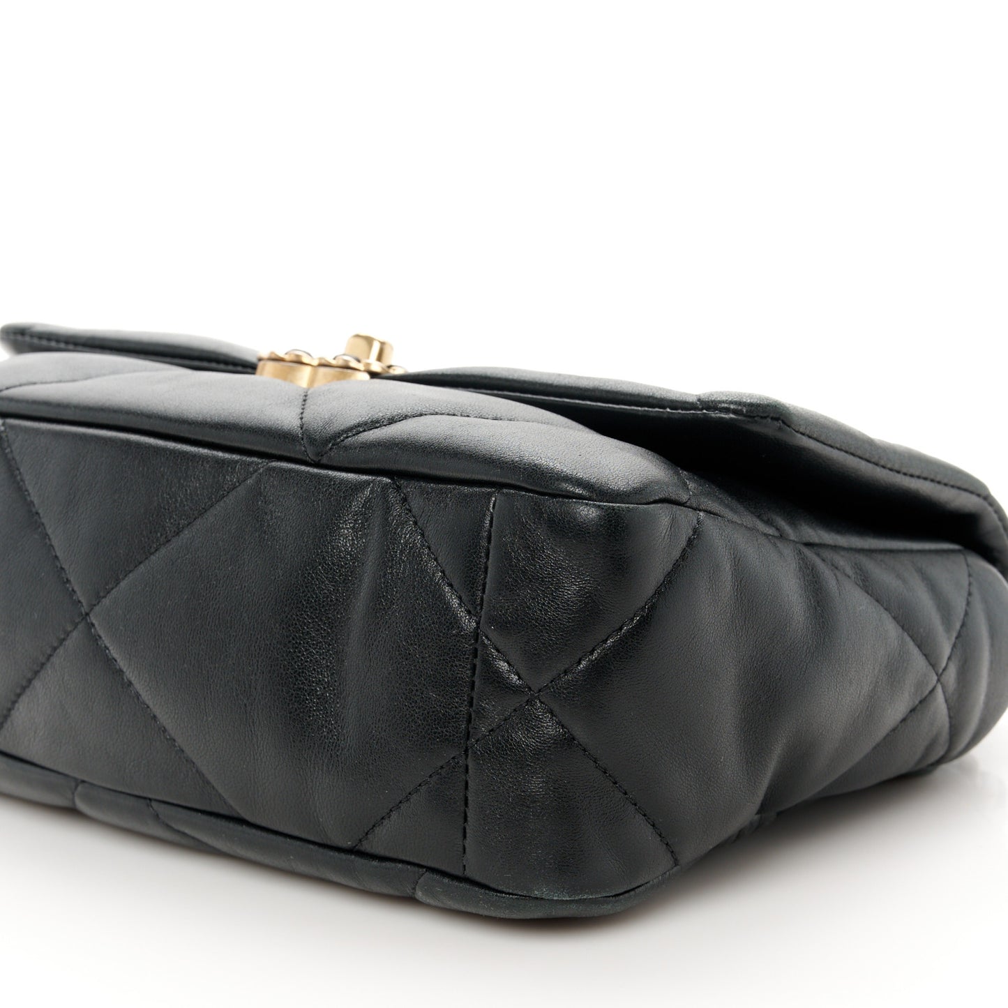 Lambskin Quilted Medium Chanel 19 Flap Black
