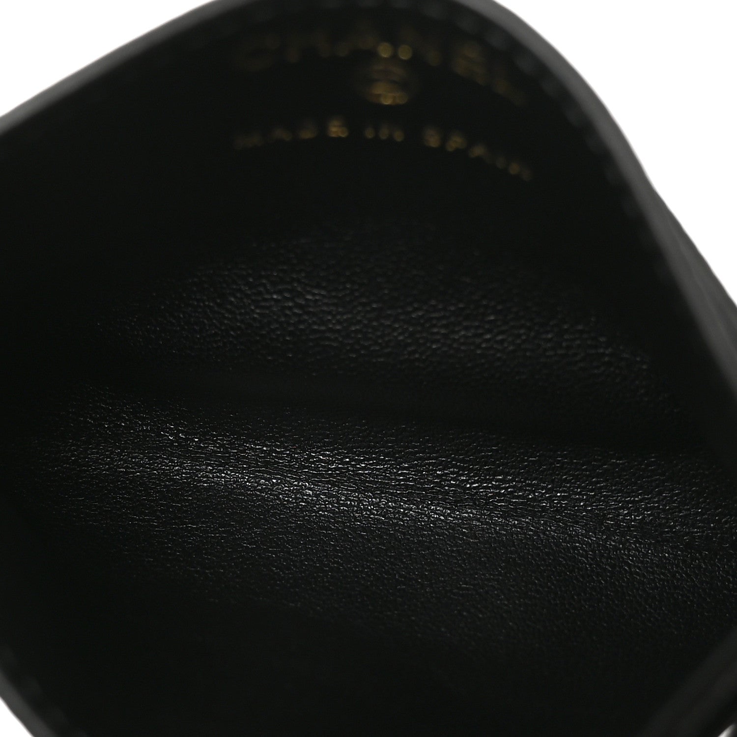 Chanel Calfskin Lizard Embossed Card Holder Black 5 of 8