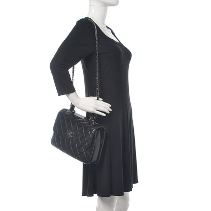 Chanel Lambskin Quilted Medium Trendy CC Flap Dual Handle Bag Black 2 of 12