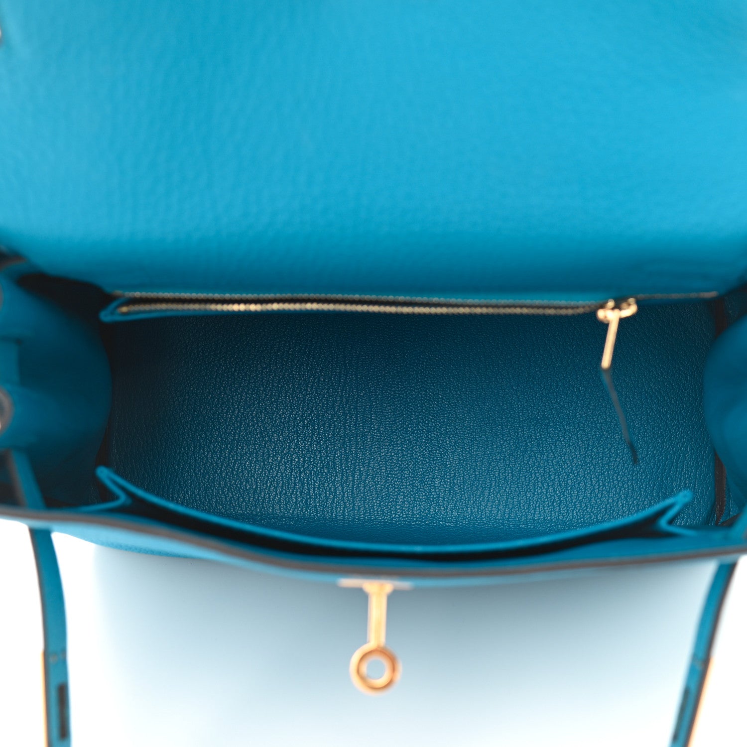 Hermes Togo Kelly Retourne 25 Bleu Zanzibar 5 of 11
