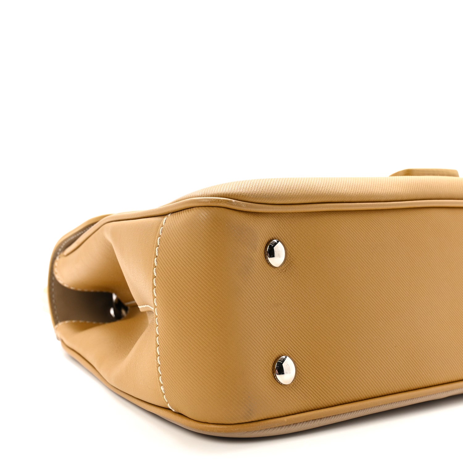 Burberry Trench Calfskin Medium DK88 Top Handle Bag Honey Ochre Yellow 9 of 10