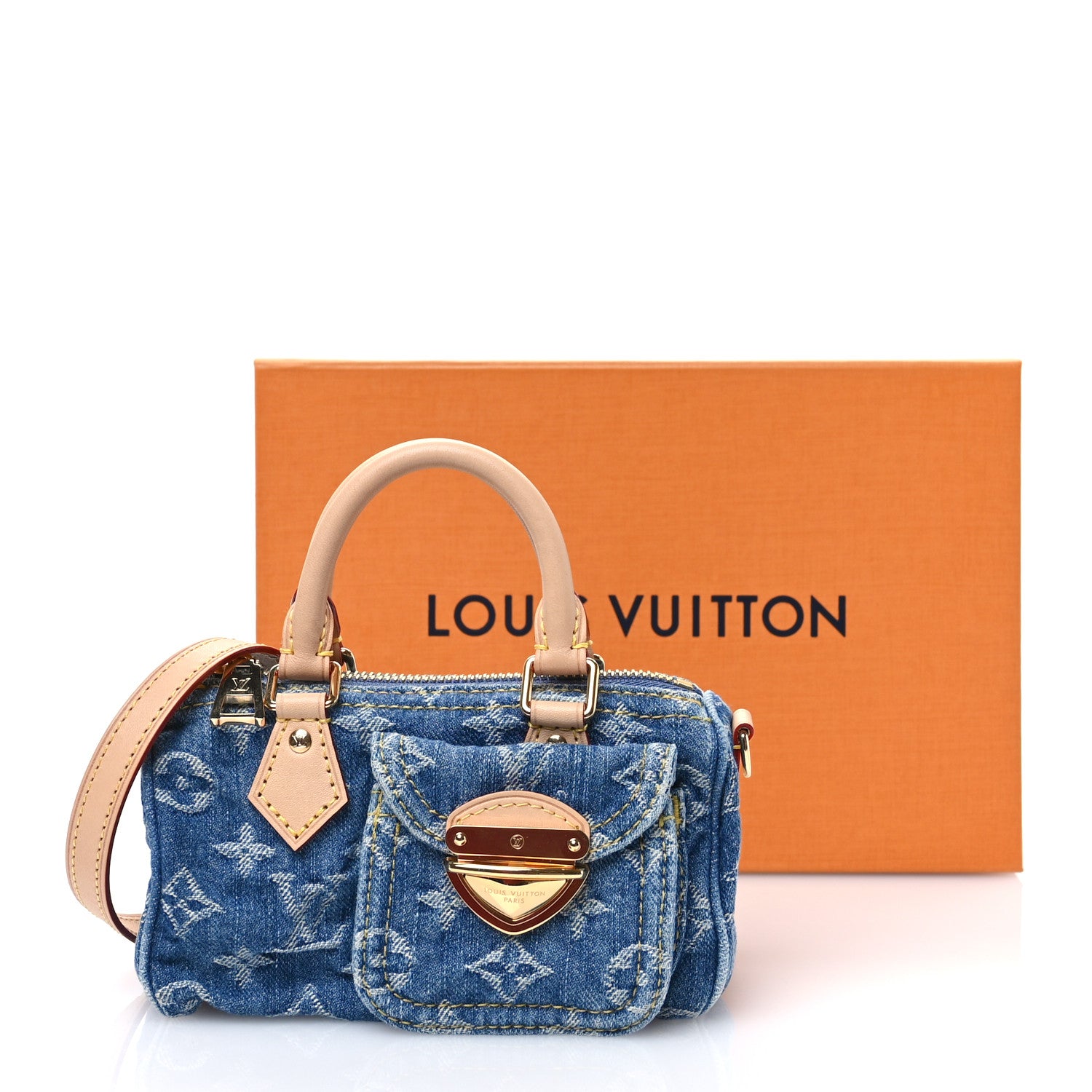 Louis Vuitton Monogram Denim Nano Speedy Blue 10 of 10
