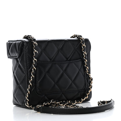 Chanel Lambskin Quilted Small Box Bag Black 3 of 13