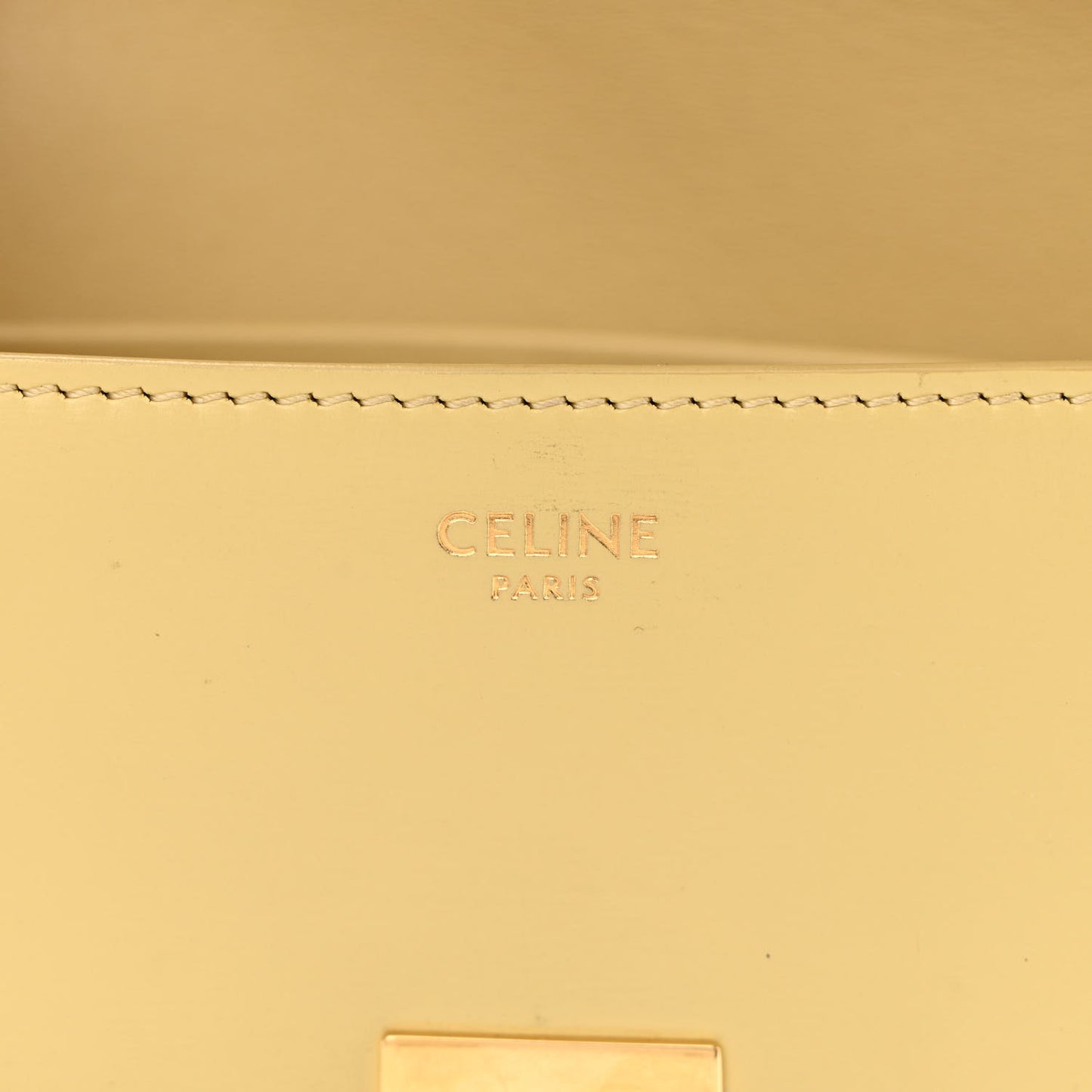 Shiny Calfskin Triomphe Shoulder Bag Papyrus