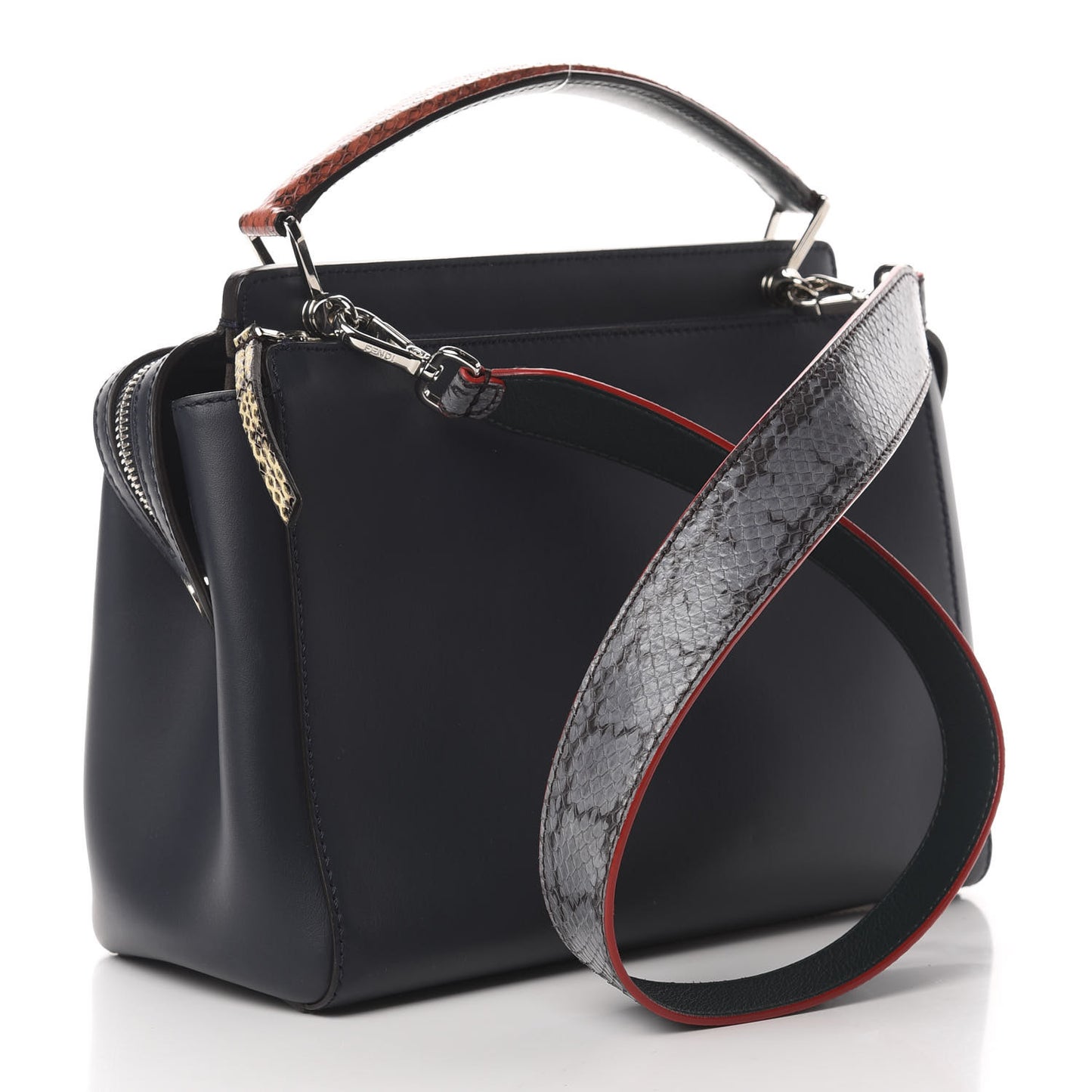 Vitello Baltico Dolce Elaphe DotCom Satchel Lavagna Ortensia Multicolor