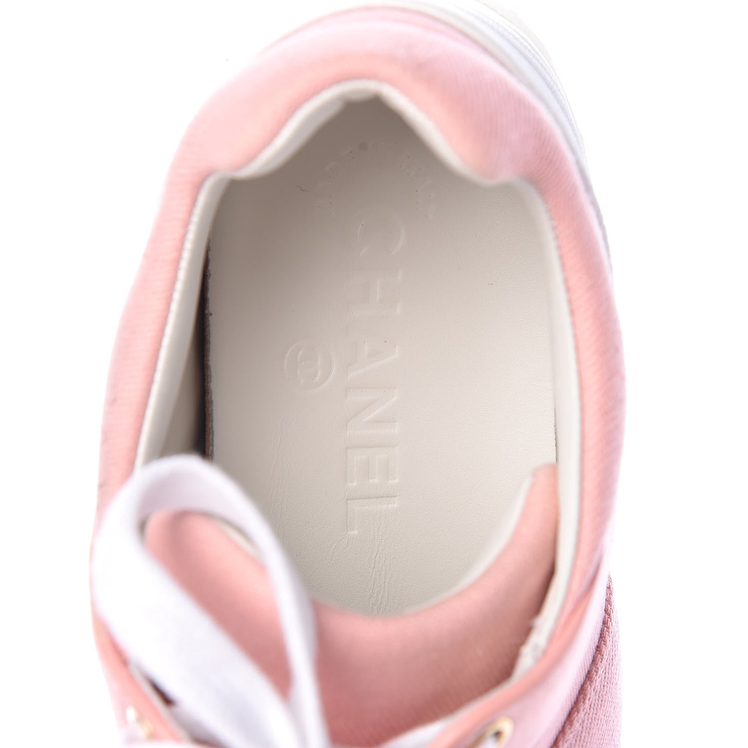 Chanel Canvas Womens CC Sneakers 38 Salmon 10 of 22