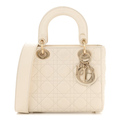 Christian Dior Lambskin Cannage Small My ABCDior Lady Dior White 1 of 11