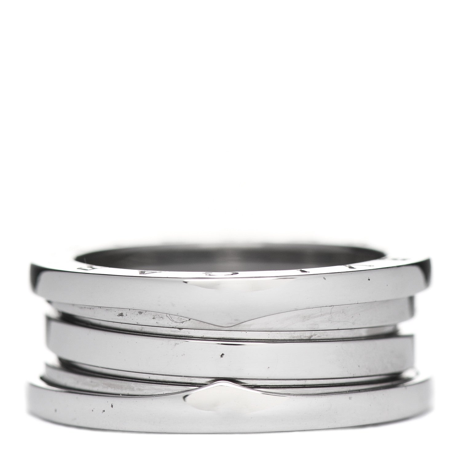 Bulgari 18K White Gold B.Zero1 Three-Band Ring 55 7.25 3 of 6