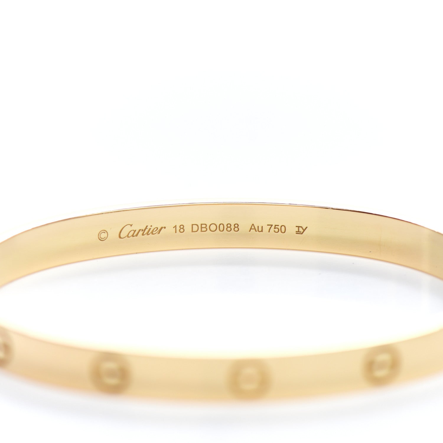 Cartier 18K Yellow Gold LOVE Bracelet 18 3 of 4