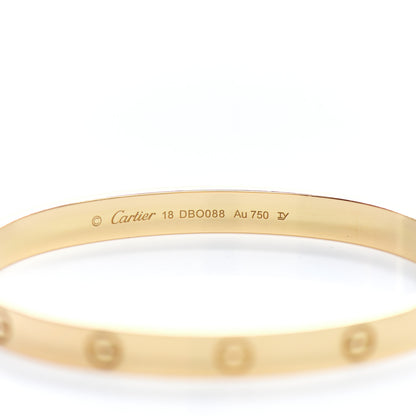 Cartier 18K Yellow Gold LOVE Bracelet 18 3 of 4