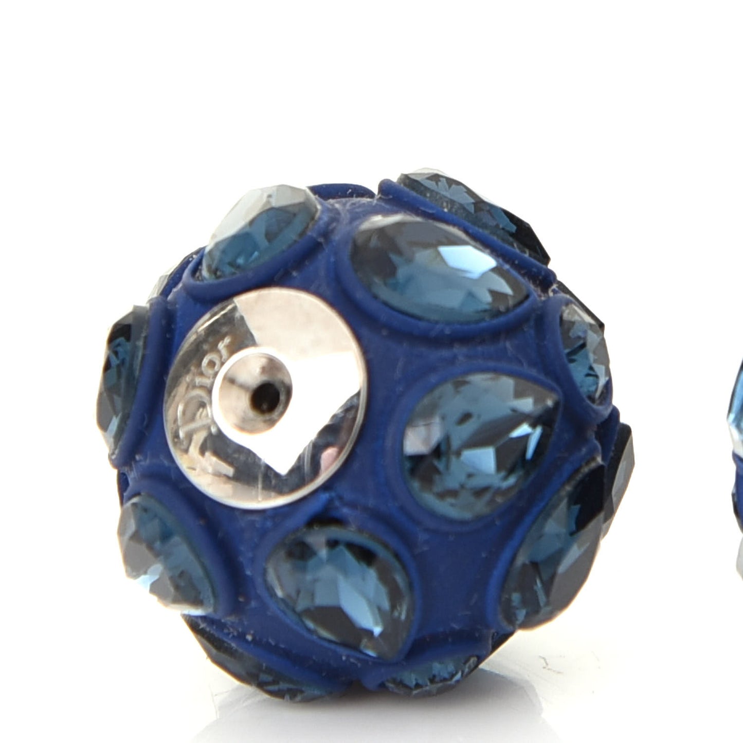 Crystal Mise En Dior Tribal Earrings Matte Navy Blue