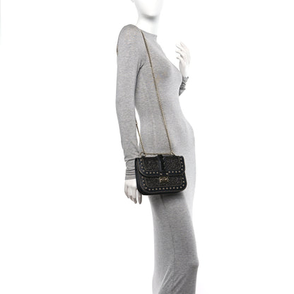 Valentino Garavani Vitello Embellished Mini Glam Lock Flap Black 2 of 9