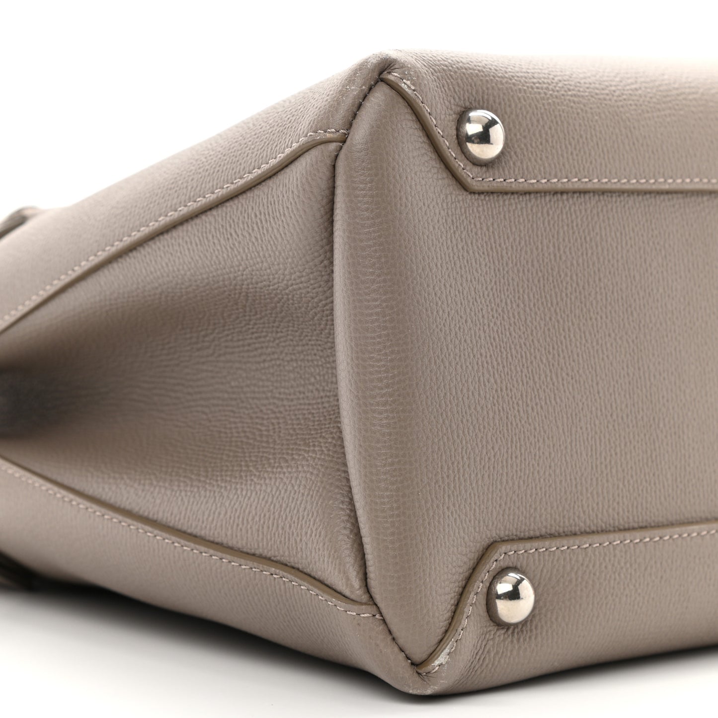 Derby Calfskin House Check Medium Banner Tote Thistle Grey