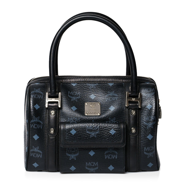 MCM Visetos Boston Bag Black 1085248 – FASHIONPHILE