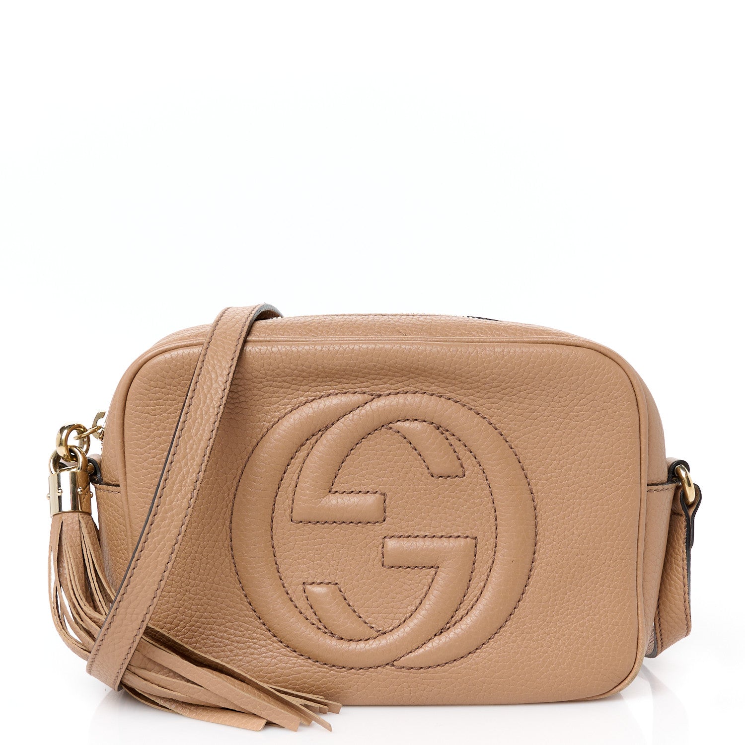 Gucci Pebbled Calfskin Small Soho Disco Bag Rose Beige 1 of 13